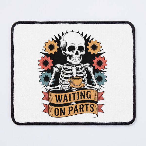 Item preview, Waiting On Parts — Skeleton Mechanic Coffee Shirt V2 designed and sold by DarylWelsh2024.