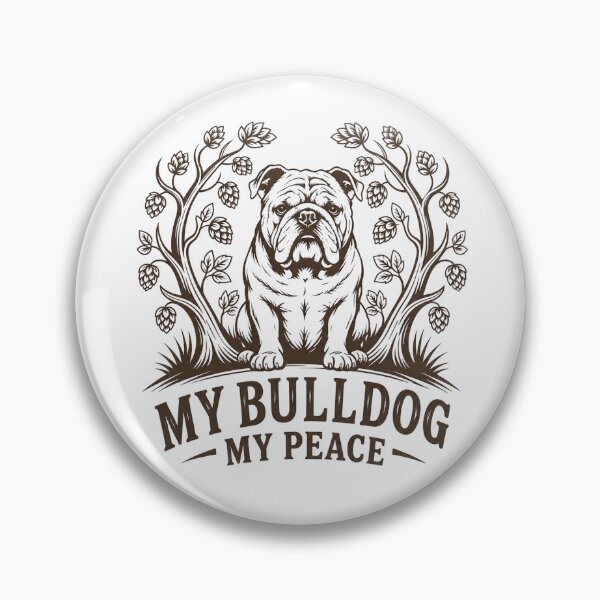 Item preview, My Bulldog My Peace T-Shirt – Vintage Bulldog Graphic Tee for Dog Lovers designed and sold by RALYSHOP.
