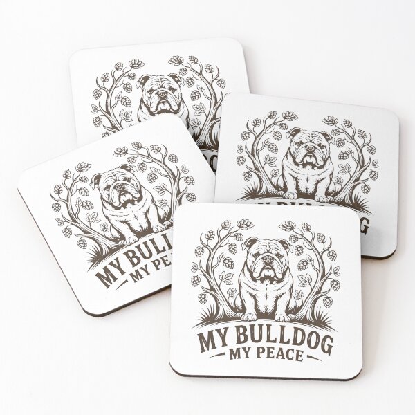 Item preview, My Bulldog My Peace T-Shirt – Vintage Bulldog Graphic Tee for Dog Lovers designed and sold by RALYSHOP.