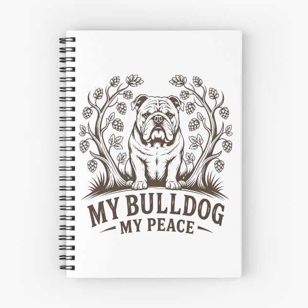 Item preview, My Bulldog My Peace T-Shirt – Vintage Bulldog Graphic Tee for Dog Lovers designed and sold by RALYSHOP.