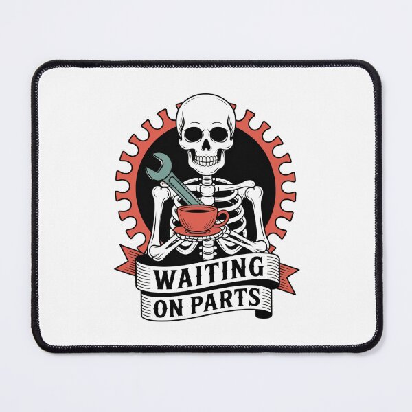 Item preview, Waiting On Parts — Skeleton Mechanic Coffee Shirt V4 designed and sold by DarylWelsh2024.
