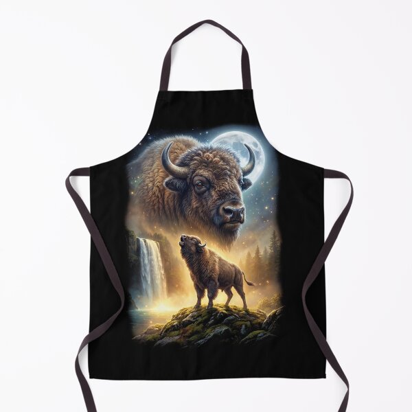 Item preview, Buffalo Howling Moon Art Animal Lover designed and sold by DoodleTortle.