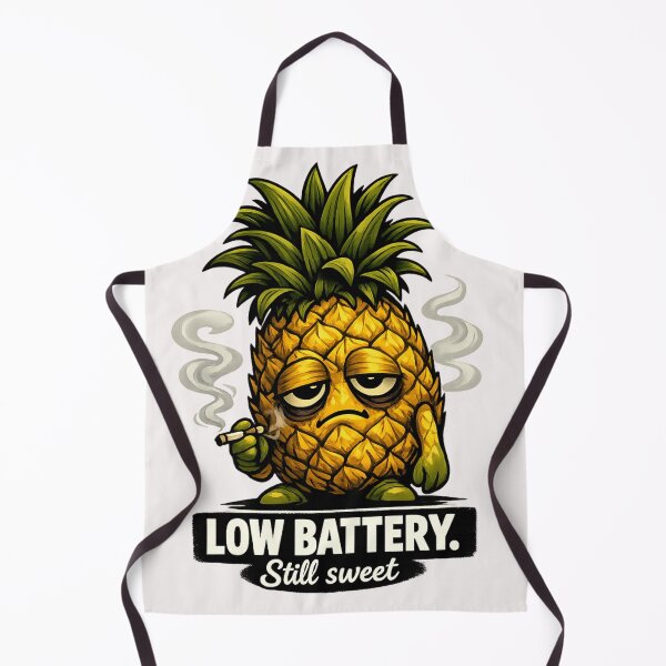 Item preview, Low Battery Still Sweet Pineapple Funny Aesthetic T-Shirt Design designed and sold by Aniahck.