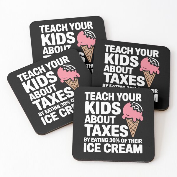 Item preview, Teach Your Kids About Taxes by Eating 30% of Their Ice Cream Funny Tax Joke designed and sold by Say It With Ink.