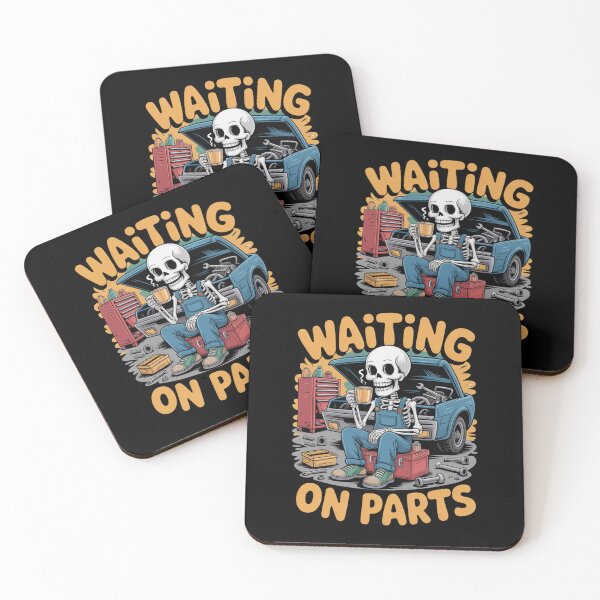 Item preview, Waiting On Parts — Skeleton Mechanic Coffee Shirt V6 designed and sold by DarylWelsh2024.