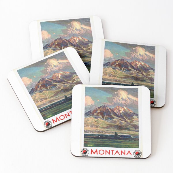 Item preview, Vintage Montana Travel Poster | Northern Pacific Railway Art | Gustav Krollmann Scenic Landscape | Romantic Train Adventure designed and sold by artofuniverse.
