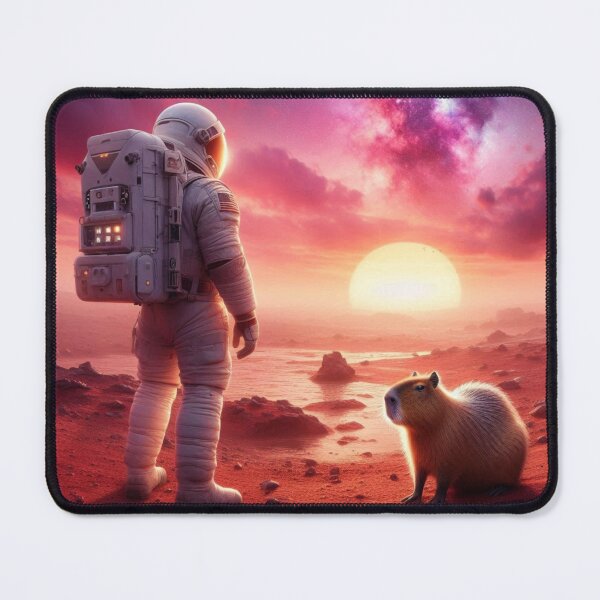 Item preview, Cosmic Encounter – Astronaut & Capybara designed and sold by Dogandesighn.