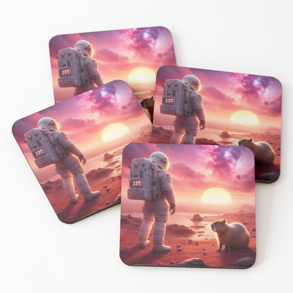 Item preview, Cosmic Encounter – Astronaut & Capybara designed and sold by Dogandesighn.