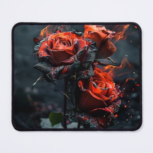 Item preview, Burning Roses – Dark Floral Fire Aesthetic designed and sold by VelvetThornsArt.