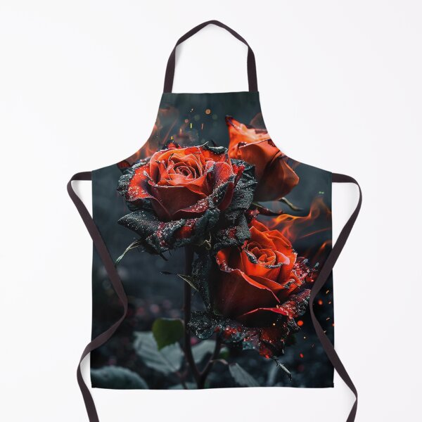 Item preview, Burning Roses – Dark Floral Fire Aesthetic designed and sold by VelvetThornsArt.