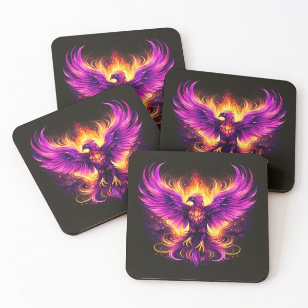 Item preview, Beautiful Rainbow Phoenix Artwork Pink Purple designed and sold by Planetporridge.