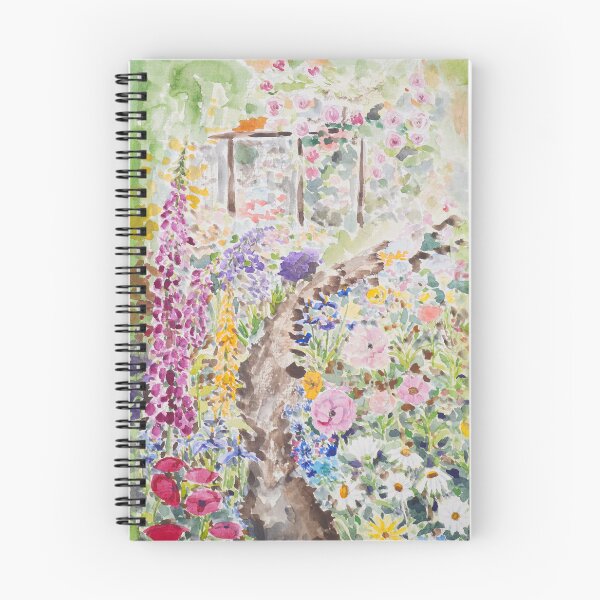Item preview, colourful secret garden watercolour painting  designed and sold by ColorandColor.