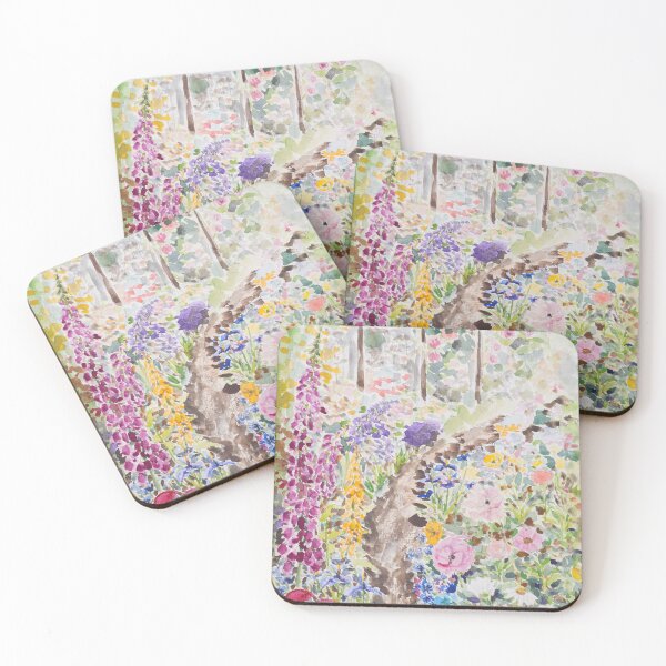 Item preview, colourful secret garden watercolour painting  designed and sold by ColorandColor.
