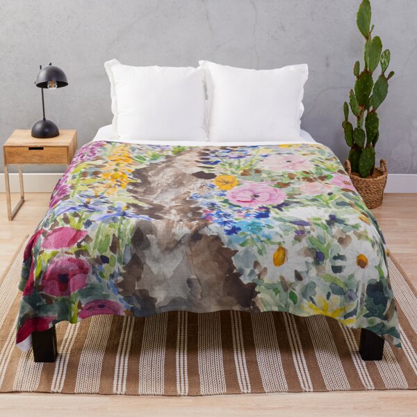 Item preview, colourful secret garden watercolour painting designed and sold by ColorandColor.