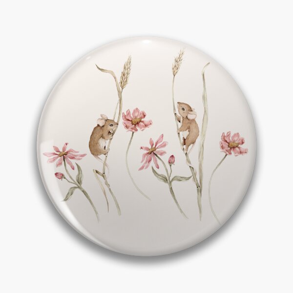 Item preview, Little Harvest Mouse on Wheat Watercolor Illustration designed and sold by SylaCreates.