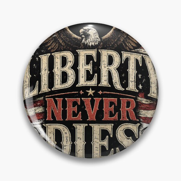 Item preview, Liberty Never Dies T-Shirt – Vintage American Freedom Eagle Design designed and sold by Puraenergia Stickers.