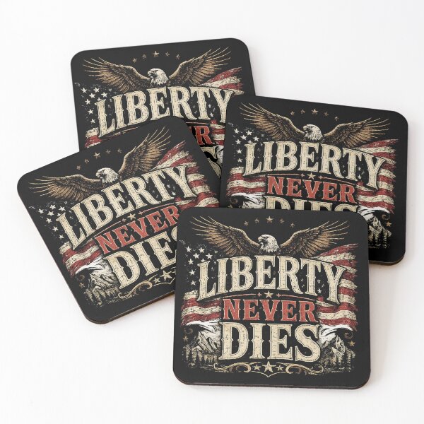 Item preview, Liberty Never Dies T-Shirt – Vintage American Freedom Eagle Design designed and sold by Puraenergia Stickers.