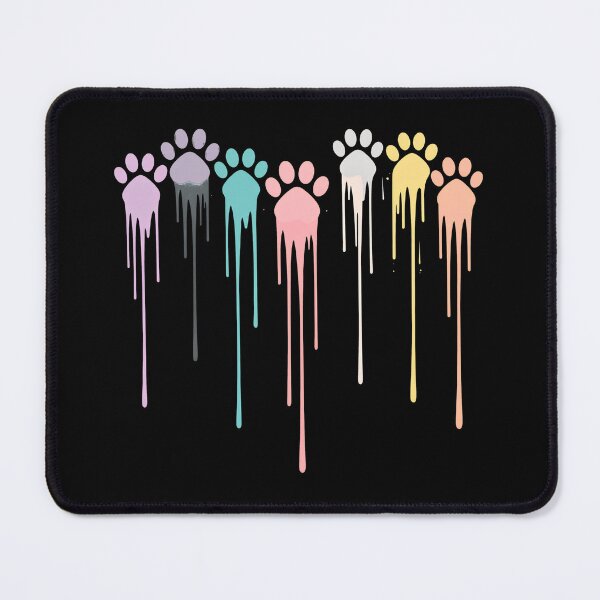 Item preview, Dripping Rainbow Paw Print Pastel Graphic Tee designed and sold by OlyvieArt.
