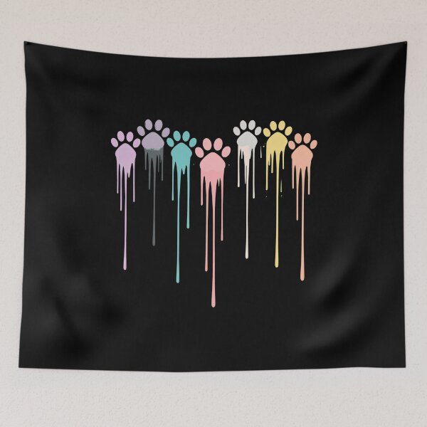 Item preview, Dripping Rainbow Paw Print Pastel Graphic Tee designed and sold by OlyvieArt.