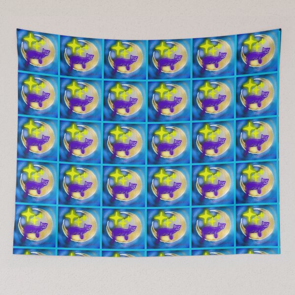 Item preview, Sleepy Purple Kitty designed and sold by NikiMagicWorld.