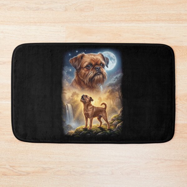 Item preview, Brussels Griffon Howling Moon Art Dog Lover designed and sold by DoodleTortle.