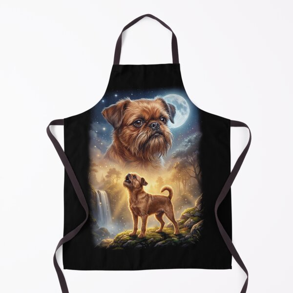 Item preview, Brussels Griffon Howling Moon Art Dog Lover designed and sold by DoodleTortle.