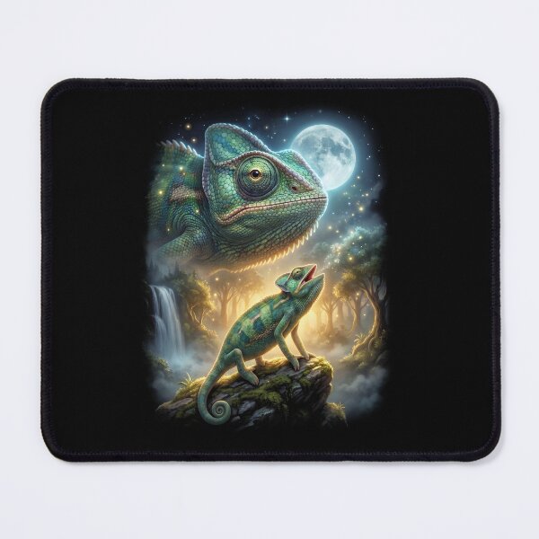Item preview, Chameleon Howling Moon Art Animal Lover designed and sold by DoodleTortle.