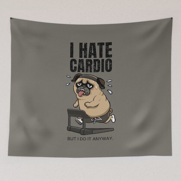 Item preview, Odio el cardio pug designed and sold by Huebucket.