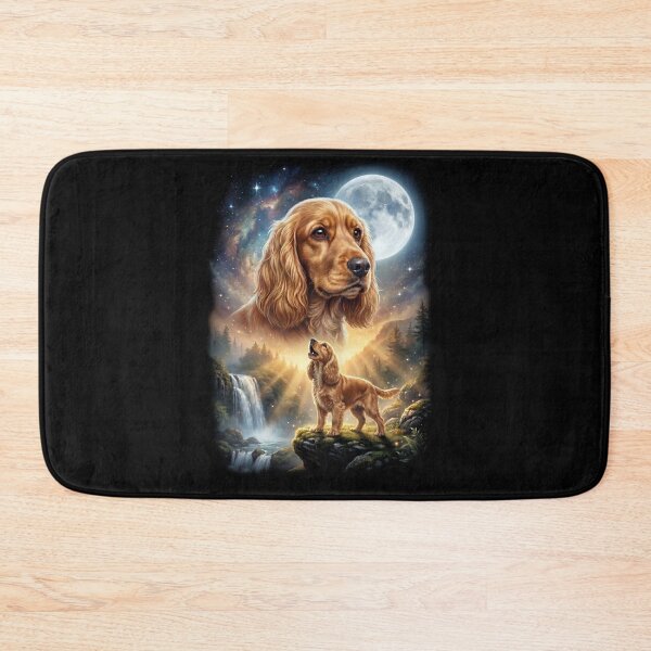 Item preview, Cocker Spaniel Howling Moon Art Dog Lover designed and sold by DoodleTortle.