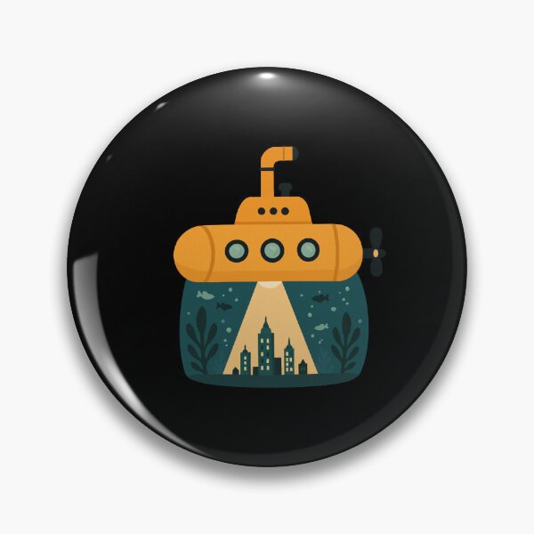 Item preview, Cute Yellow Submarine Ocean Illustration designed and sold by OlhaDreamArt.