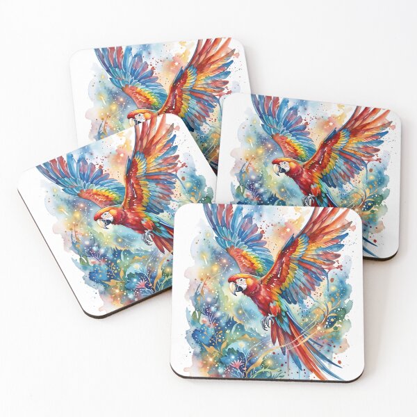 Item preview, Tropical Scarlet Macaw Ara Macao Parrot designed and sold by RubisLeaf.