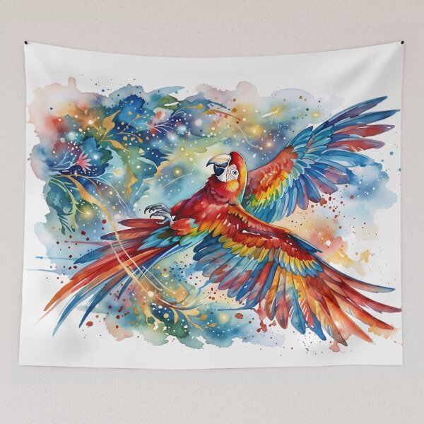 Item preview, Tropical Scarlet Macaw Ara Macao Parrot designed and sold by RubisLeaf.