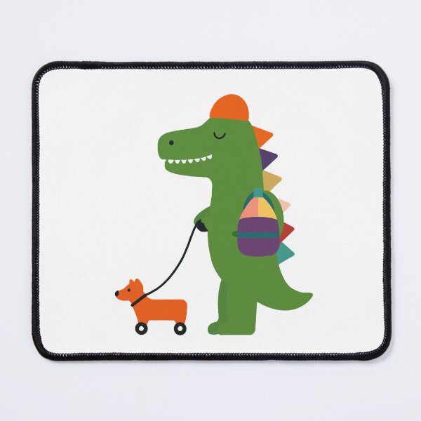 Item preview, Cute Cartoon Dinosaur Walking Tiny Dog designed and sold by OlhaDreamArt.