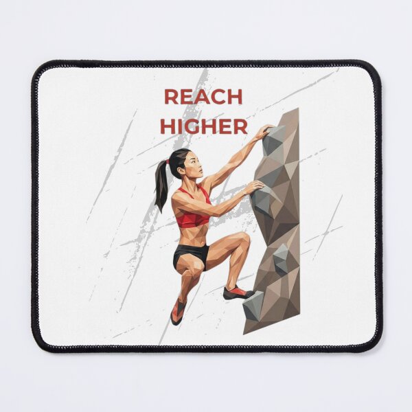 Item preview, Geometric Rock Climbing Asian Woman Motivation Art designed and sold by Mania Graphix.