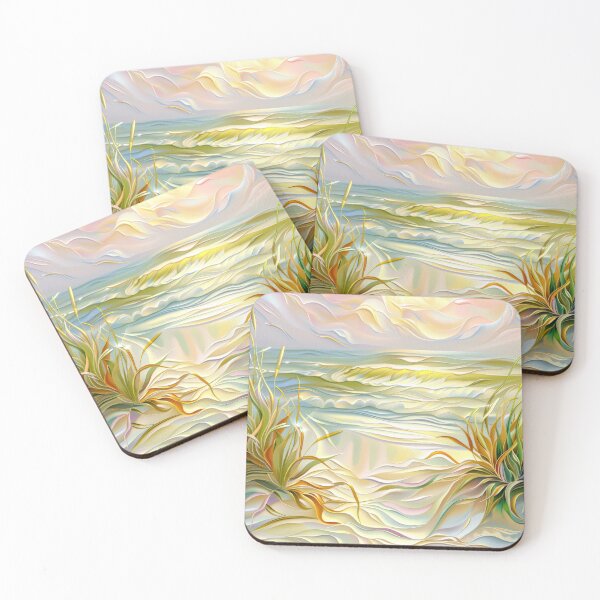 Item preview, Sea Oats at Sunset by the Ocean –  Pastel Coastal Nature Art designed and sold by MargaretWiktor.