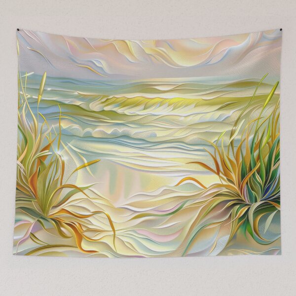 Item preview, Sea Oats at Sunset by the Ocean –  Pastel Coastal Nature Art designed and sold by MargaretWiktor.