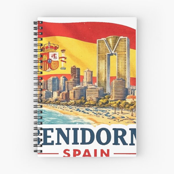 Item preview, Una ilustración de viaje vintage de Benidorm - España designed and sold by ryanapples2.