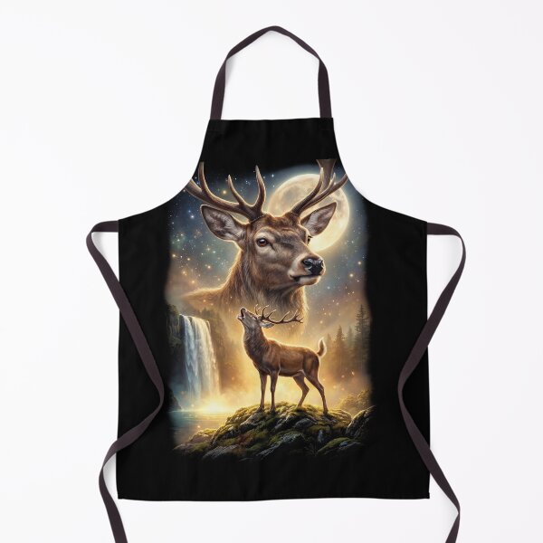 Item preview, Deer Howling Moon Art Animal Lover designed and sold by DoodleTortle.
