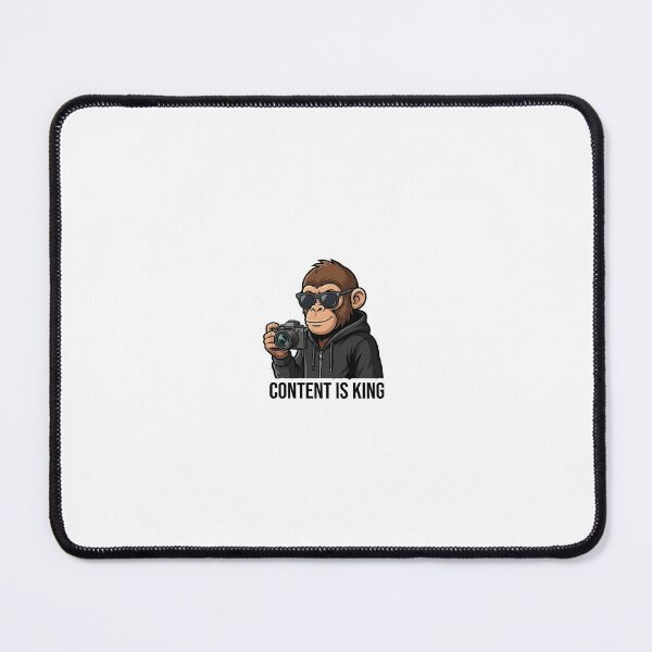 Item preview, Content Is King Monkey Sticker | Vlogger Meme | Creator Motivation Cartoon designed and sold by Newkidshub.