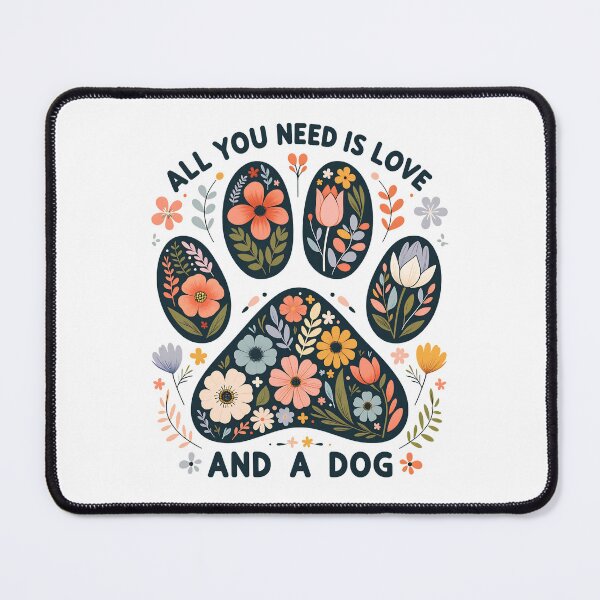Item preview, Floral Paw Print Love And A Dog T-Shirt designed and sold by OlyvieArt.