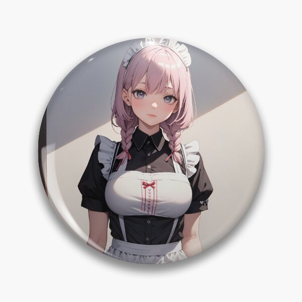Item preview, Manazato Orisami - Cute Pink Haired Maid Anime Aesthetic Art designed and sold by iloveanimechibi.
