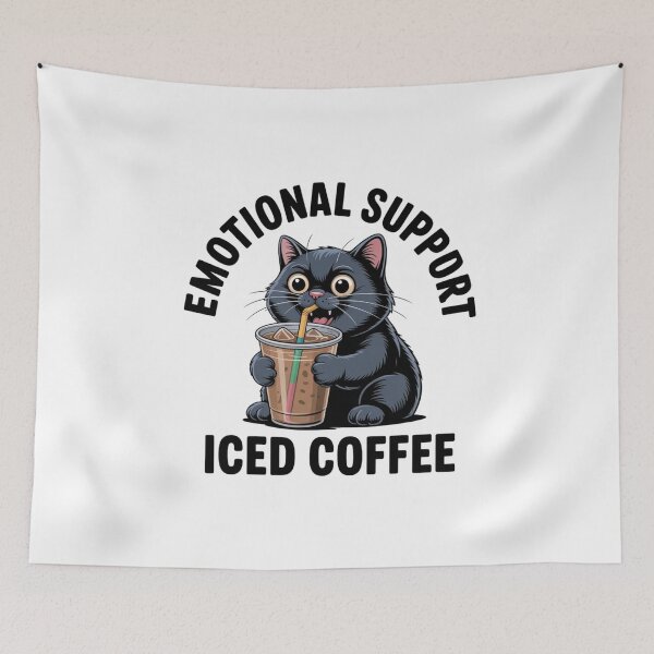 Item preview, Emotional Support Iced Coffee Funny Cat Lover Gift designed and sold by Mr-wow.