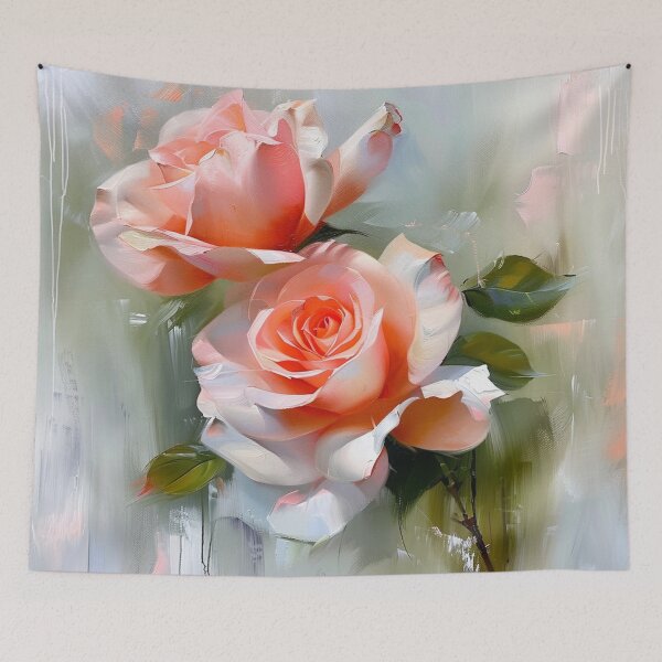 Item preview, Blush Rose Bouquet – Painterly Floral Art Aesthetic designed and sold by VelvetThornsArt.