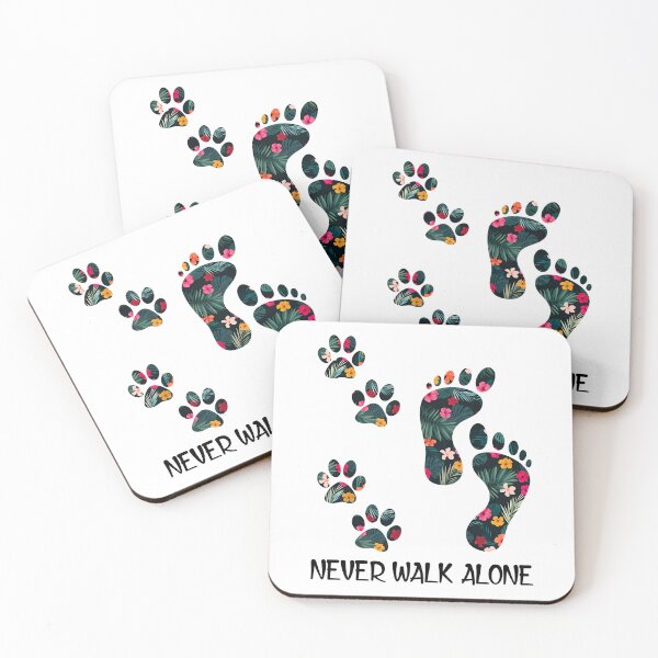 Item preview, Never Walk Alone Paw Print Floral T-Shirt designed and sold by OlyvieArt.