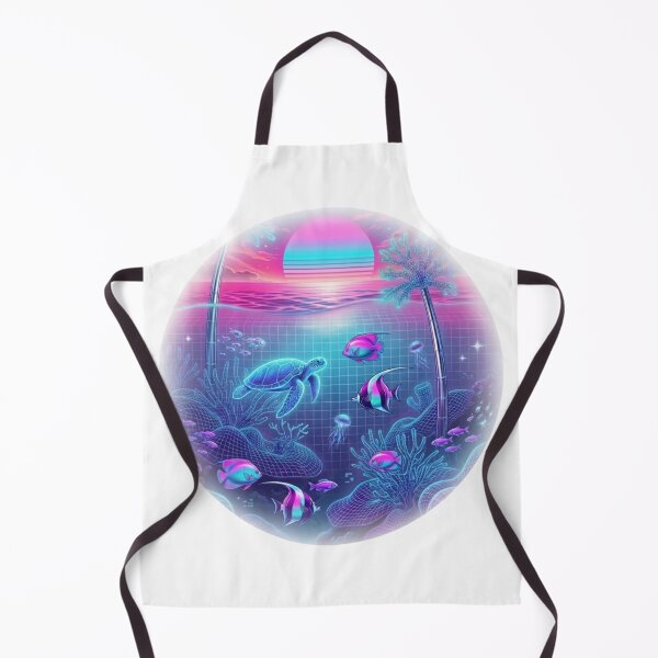 Item preview, Retro Vaporwave Underwater Sea Life Sunset designed and sold by KelliesGrafix.