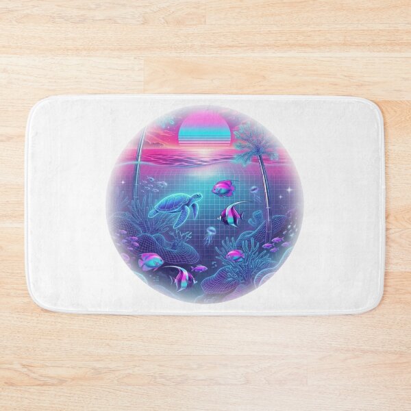 Item preview, Retro Vaporwave Underwater Sea Life Sunset designed and sold by KelliesGrafix.