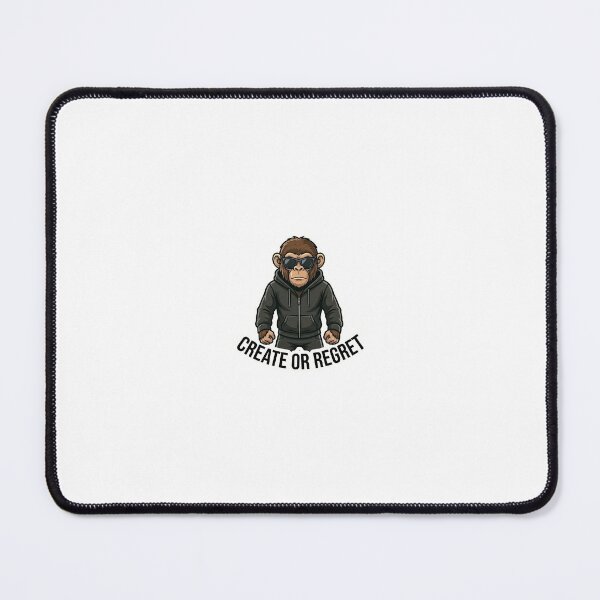 Item preview, Create Or Regret Monkey Sticker | Creator Motivation Meme | Vlogger Cartoon designed and sold by Newkidshub.