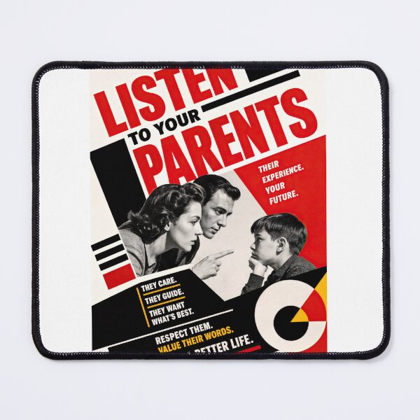 Item preview, Respect and Guidance: Bold Propaganda-Style Poster on Parental Wisdom and Family Values designed and sold by ForeverPrintsOK.