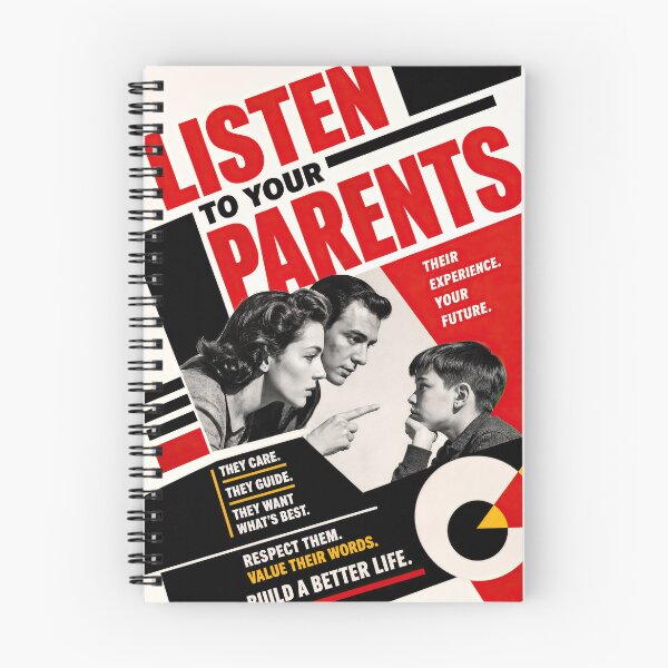 Item preview, Respect and Guidance: Bold Propaganda-Style Poster on Parental Wisdom and Family Values designed and sold by ForeverPrintsOK.