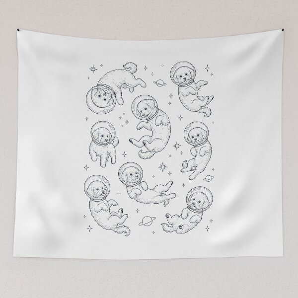 Item preview, Vintage Bichon Frise Astronaut Galaxy Space Dog Lover designed and sold by TerryConnells.